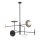 Redo 01-2734 - Lampadario a sospensione con supporto rigido PLATO 6xG9/10W/230V nero