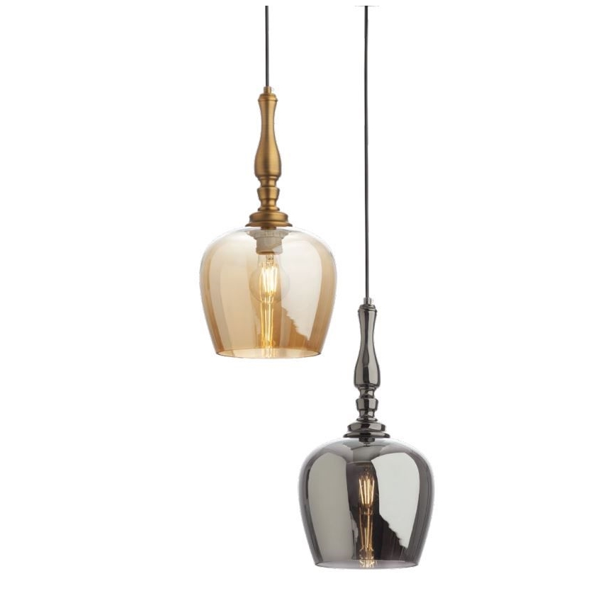 Redo 01-2740 - Lampadario a sospensione con filo TOLL 1xE27/42W/230V bronzo