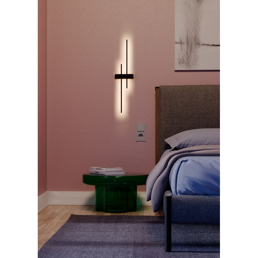 Redo 01-2747 - Lampada da parete LED TANGENT 13W/230V 3000K 63,4 cm CRI 90 nero