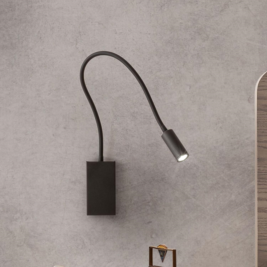 Redo 01-2755 - Lampada flessibile LED WALLIE LED/3W/230V USB CRI 90 nera