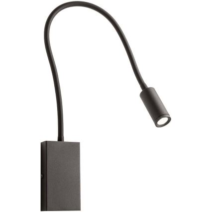 Redo 01-2755 - Lampada flessibile LED WALLIE LED/3W/230V USB CRI 90 nera
