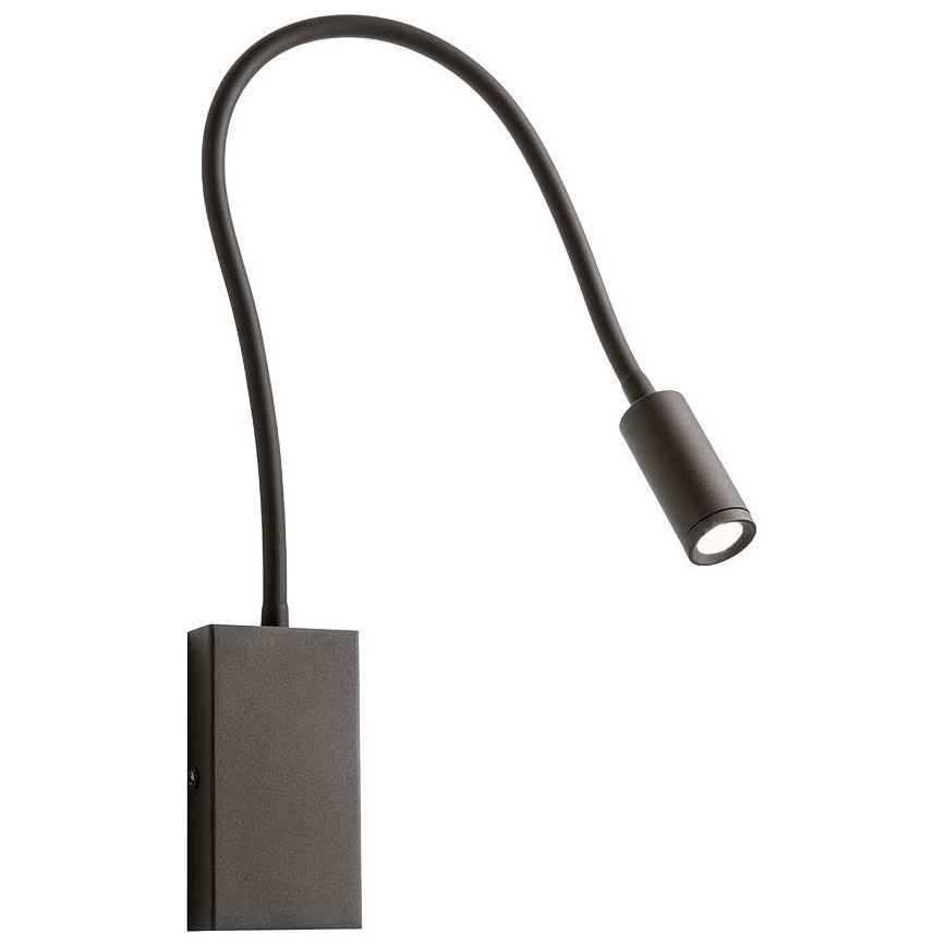 Redo 01-2755 - Lampada flessibile LED WALLIE LED/3W/230V USB CRI 90 nera