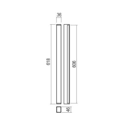 Redo 01-2762 - Applique da parete PLOT LED/21W/230V 60 cm bianco