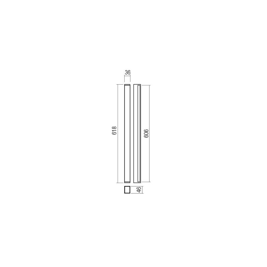 Redo 01-2762 - Applique da parete PLOT LED/21W/230V 60 cm bianco