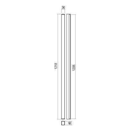 Redo 01-2766 - LED Lampada da parete PLOT LED/35W/230V 120 cm bianca