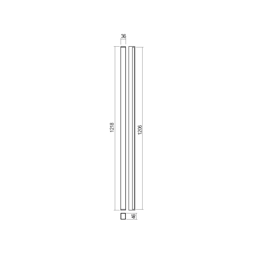 Redo 01-2766 - LED Lampada da parete PLOT LED/35W/230V 120 cm bianca