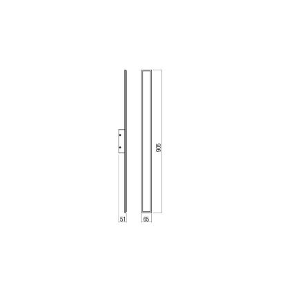 Redo 01-2769 - Applique a LED WAPI LED/23W/230V 90,5 cm nero