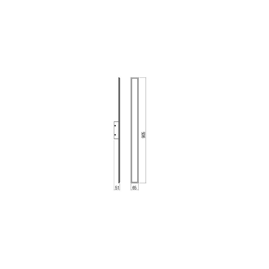 Redo 01-2769 - Applique a LED WAPI LED/23W/230V 90,5 cm nero