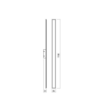 Redo 01-2771 - Applique a LED WAPI LED/30W/230V 119 cm nero