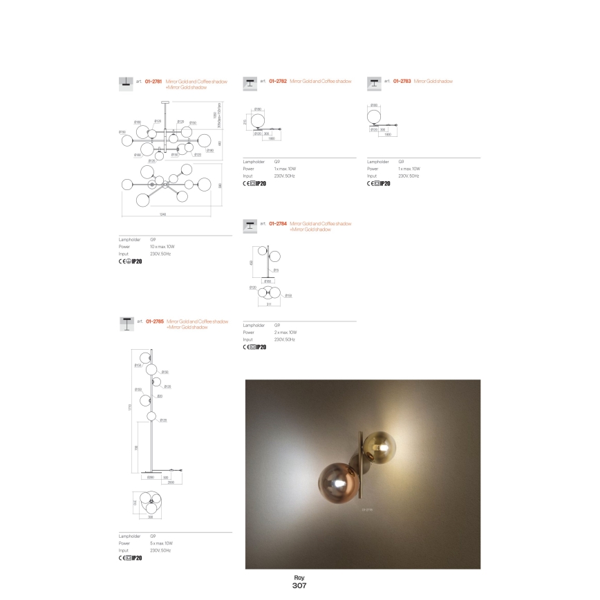 Redo 01-2784 - Lampada da tavolo ROY 2xG9/10W/230V