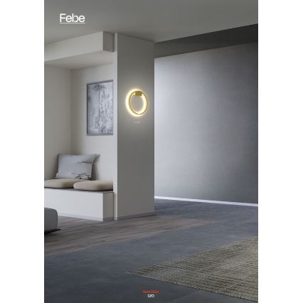 Redo 01-2817 - Applique a LED dimmerabile FEBE LED/24W/230V oro