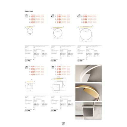 Redo 01-2817 - Applique a LED dimmerabile FEBE LED/24W/230V oro