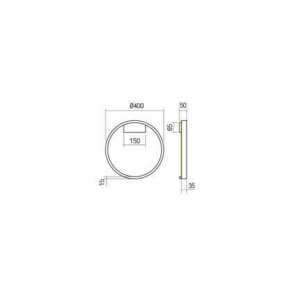 Redo 01-2817 - Applique a LED dimmerabile FEBE LED/24W/230V oro