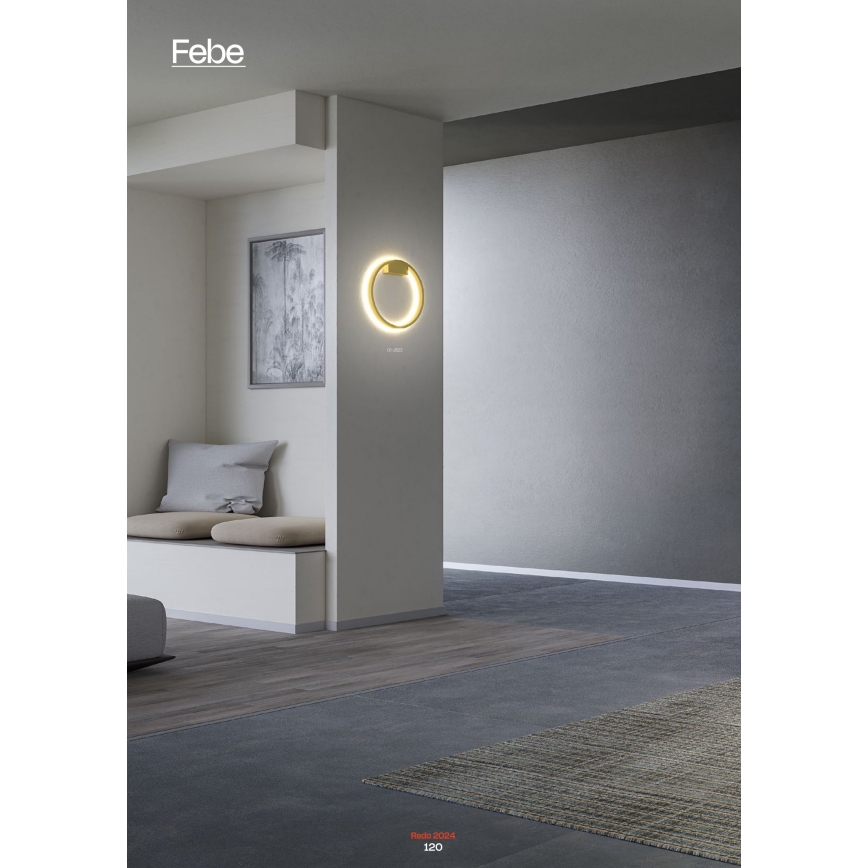 Redo 01-2835 - Applique a LED dimmerabile FEBE LED/24W/230V oro