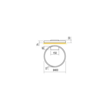 Redo 01-2835 - Applique a LED dimmerabile FEBE LED/24W/230V oro