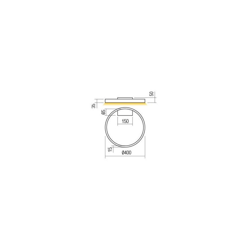 Redo 01-2835 - Applique a LED dimmerabile FEBE LED/24W/230V oro