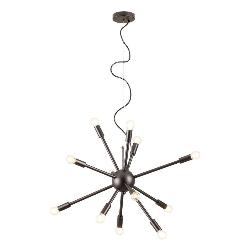 Redo 01-2934 - Lampadario sospeso STELLAR su cavo 12xE14/25W/230V, nero