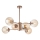 Redo 01-2943 - Lampadario a sospensione con supporto rigido MUNDI 6xE14/28W/230V rame