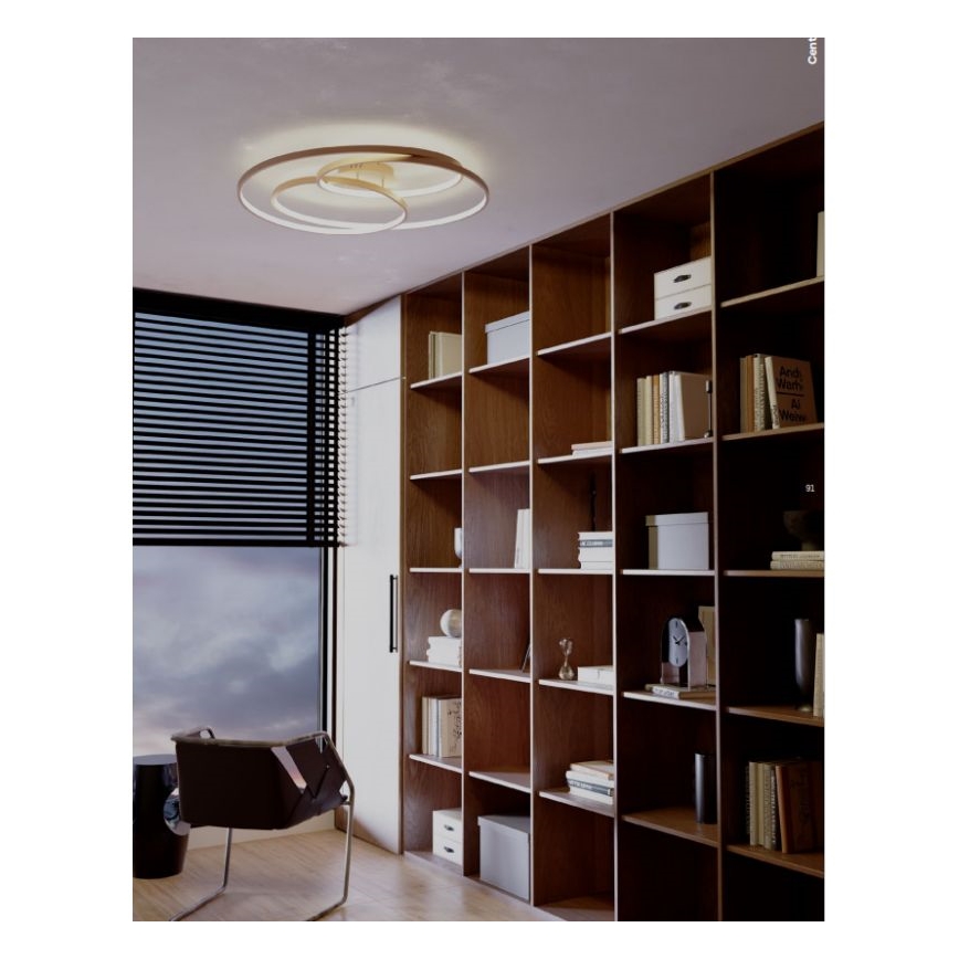 Redo 01-2973 - Plafoniera LED CENTRIX LED/92W/230V bronzo