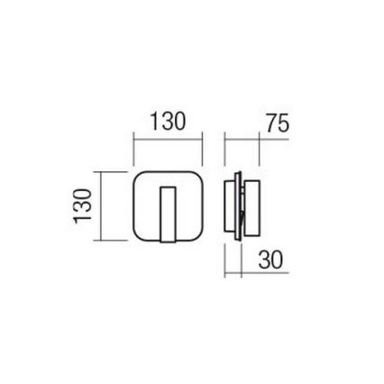 Redo 01-2977 - Lampada da parete LED QUDA LED/6W/230V + LED/3W 3000K CRI 90 dorata