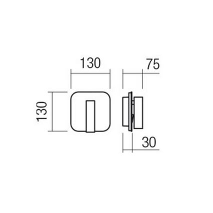 Redo 01-2978 - Lampada da parete QUDA LED/6W/230V + LED/3W 3000K CRI 90 cromo opaco