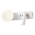 Redo 01-2991 - Applique da parete LED OASIS LED/3W/230V + 1x G9/10W USB CRI 90 bianco