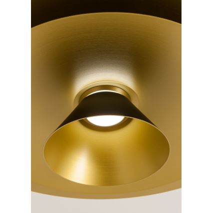 Redo 01-3001 - Lampadario a sospensione con cavo FARGO LED/16,5W/230V CRI 90 Ø 50 cm nero/oro