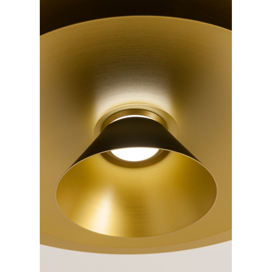 Redo 01-3001 - Lampadario a sospensione con cavo FARGO LED/16,5W/230V CRI 90 Ø 50 cm nero/oro