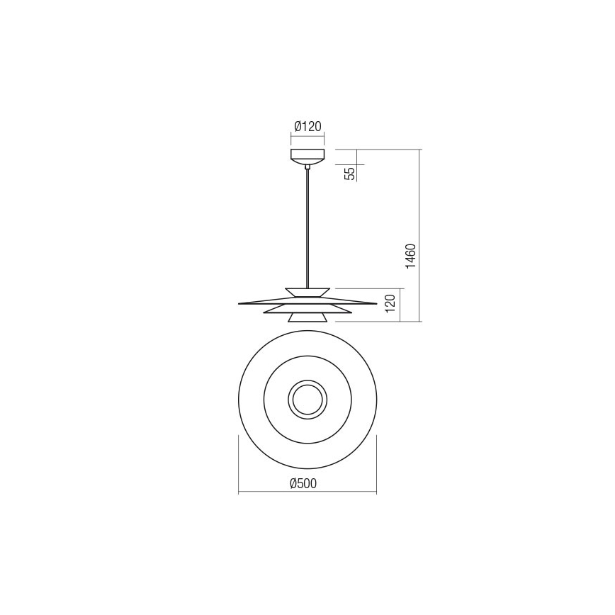 Redo 01-3003 - Lampadario a sospensione su cavo FARGO LED/16,5W/230V CRI 90 Ø 50 cm beige/bianco
