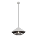 Redo 01-3004 - Lampadario a cavo GRILL 1xE27/42W/230V Ø 39,6 cm nero/bianco
