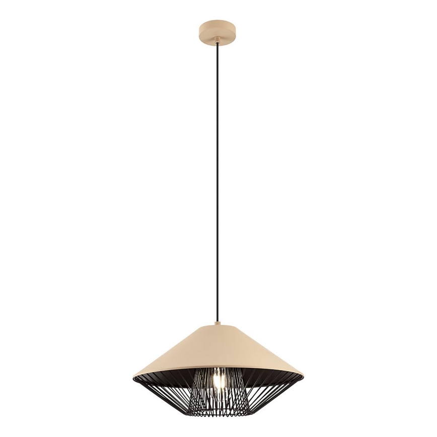 Redo 01-3007 - Lampadario a sospensione con cavo GRILL 1xE27/42W/230V Ø 39,6 cm nero/beige