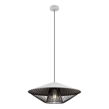 Redo 01-3008 - Lampadario a sospensione con cavo GRILL 1xE27/42W/230V Ø 49,5 cm nero/bianco