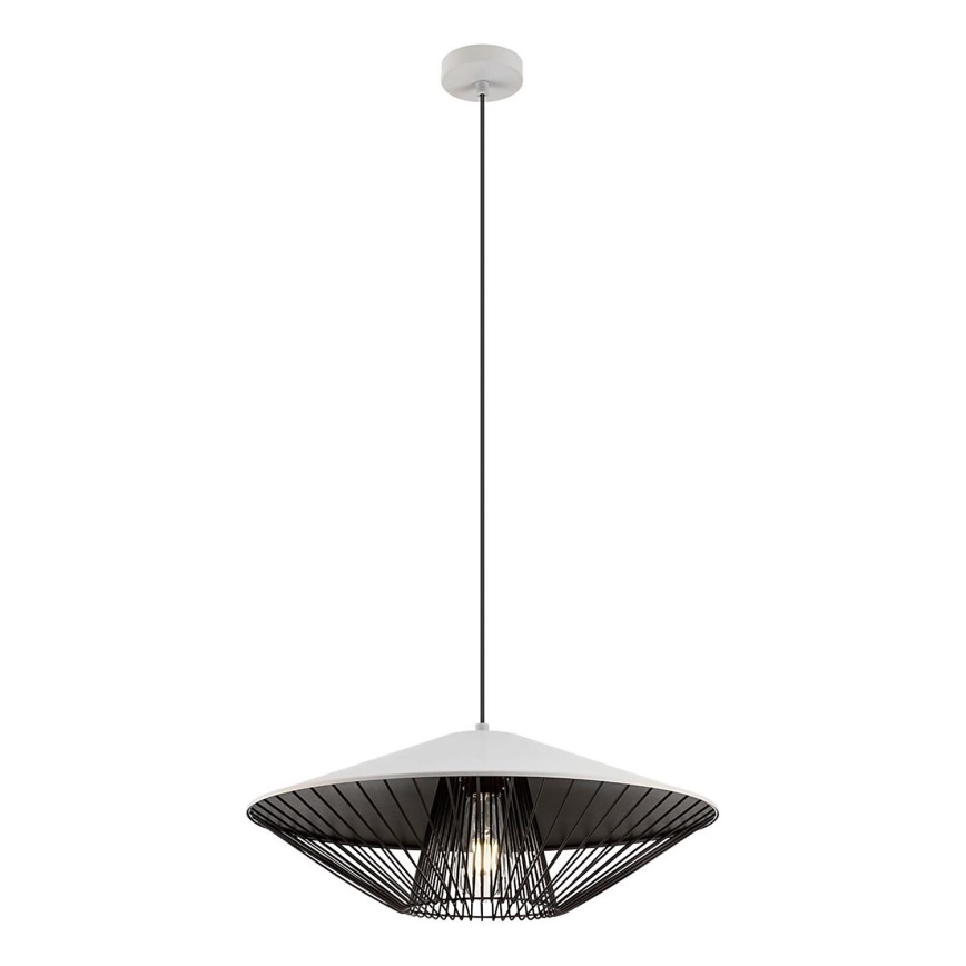 Redo 01-3008 - Lampadario a sospensione con cavo GRILL 1xE27/42W/230V Ø 49,5 cm nero/bianco