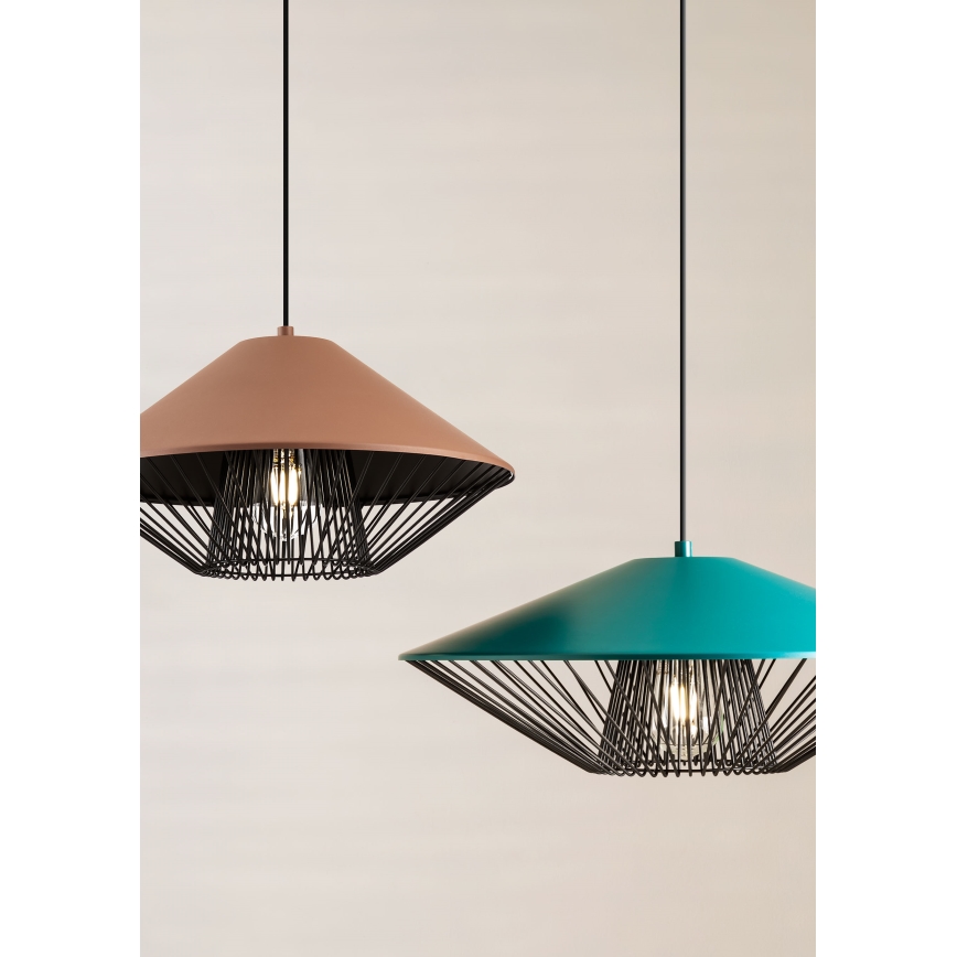 Redo 01-3009 - Lampada a sospensione su cavo GRILL 1xE27/42W/230V Ø 49,5 cm nero/marrone