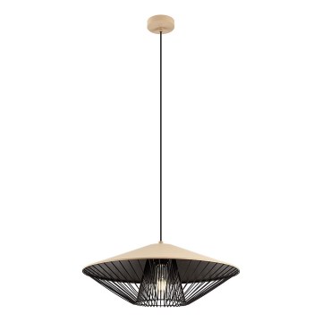 Redo 01-3011 - Lampadario a sospensione su cavo GRILL 1xE27/42W/230V Ø 49,5 cm nero/beige