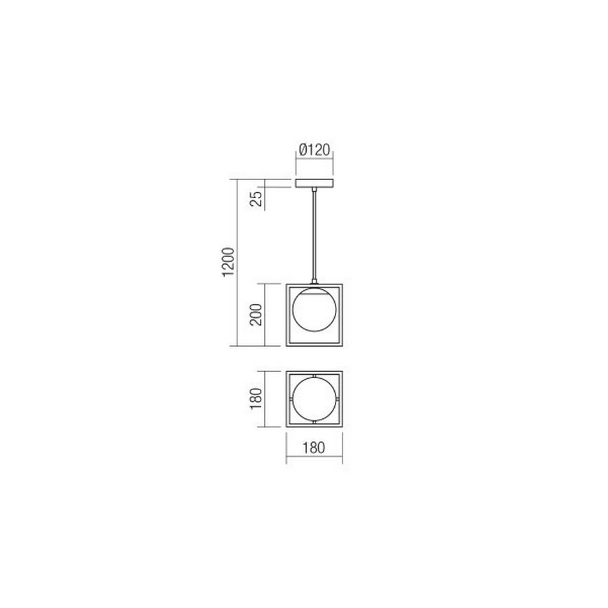 Redo 01-3056 - Lampadario a sospensione con filo ZODIAC 1xE14/28W/230V