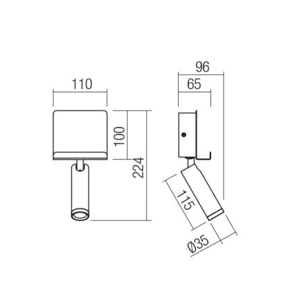 Redo 01-3083 - Luce Spot da parete a LED PANEL LED/3,5W/230V USB bianco