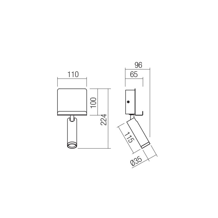 Redo 01-3083 - Luce Spot da parete a LED PANEL LED/3,5W/230V USB bianco
