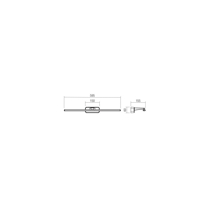 Redo 01-3086 - Lampada LED da quadro STEAM LED/12W/230V nero