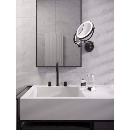 Redo 01-3088 - LED Dimmerabile touch Specchio cosmetico SELFIE LED/7W/230V 3000/4000/6000K nero