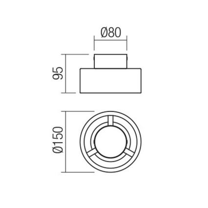 Redo 01-3096 - Plafoniera LED PUNKT LED/6W/230V bianco