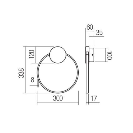 Redo 01-3102 - Applique a LED ATOM LED/11W/230V diametro 30 cm