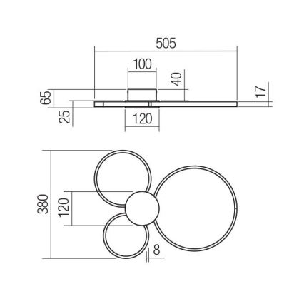 Redo 01-3105 - Plafoniera LED ATOM LED/20W/230V