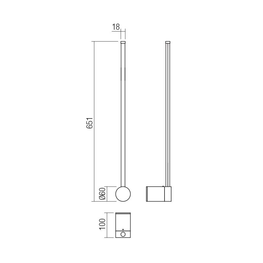 Redo 01-3120 - Applique a LED TABOO LED/9W/230V bianco