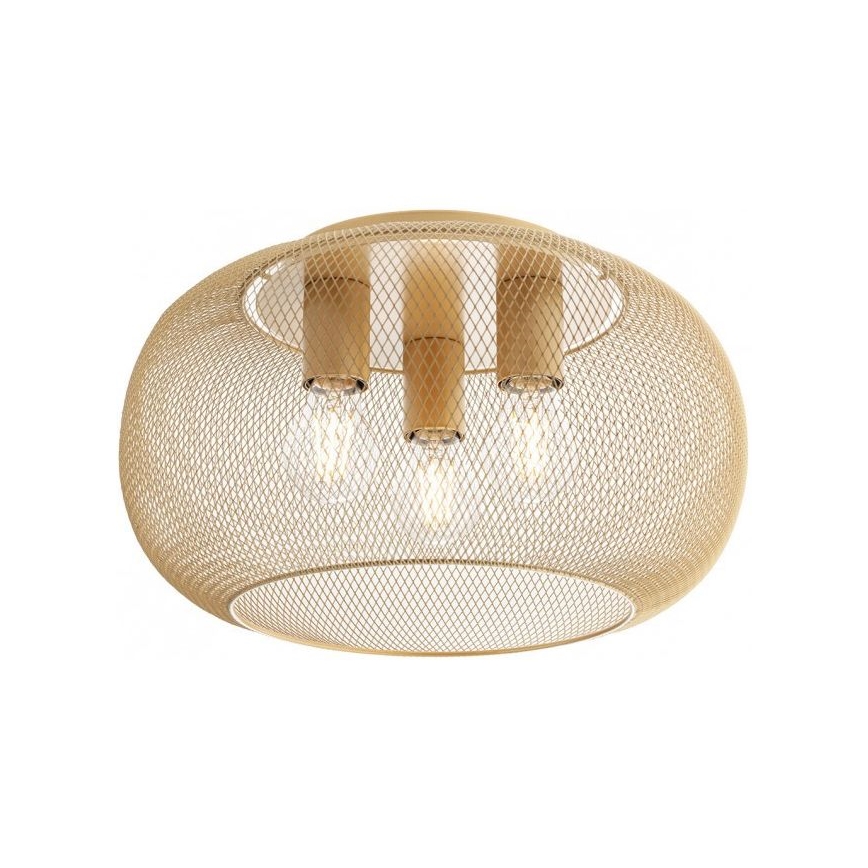 Redo 01-3139 - Plafoniera CROKET 3xE27/42W/230V diametro 40 cm oro
