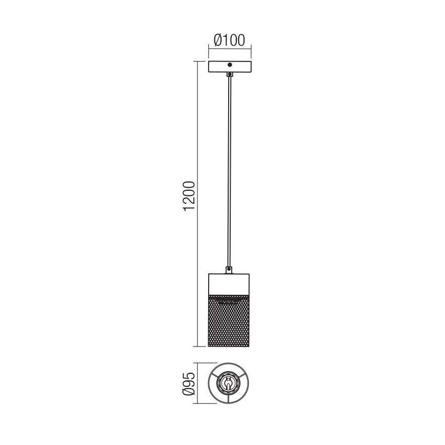 Redo 01-3141 - Lampadario a sospensione con filo STEM 1xE27/42W/230V