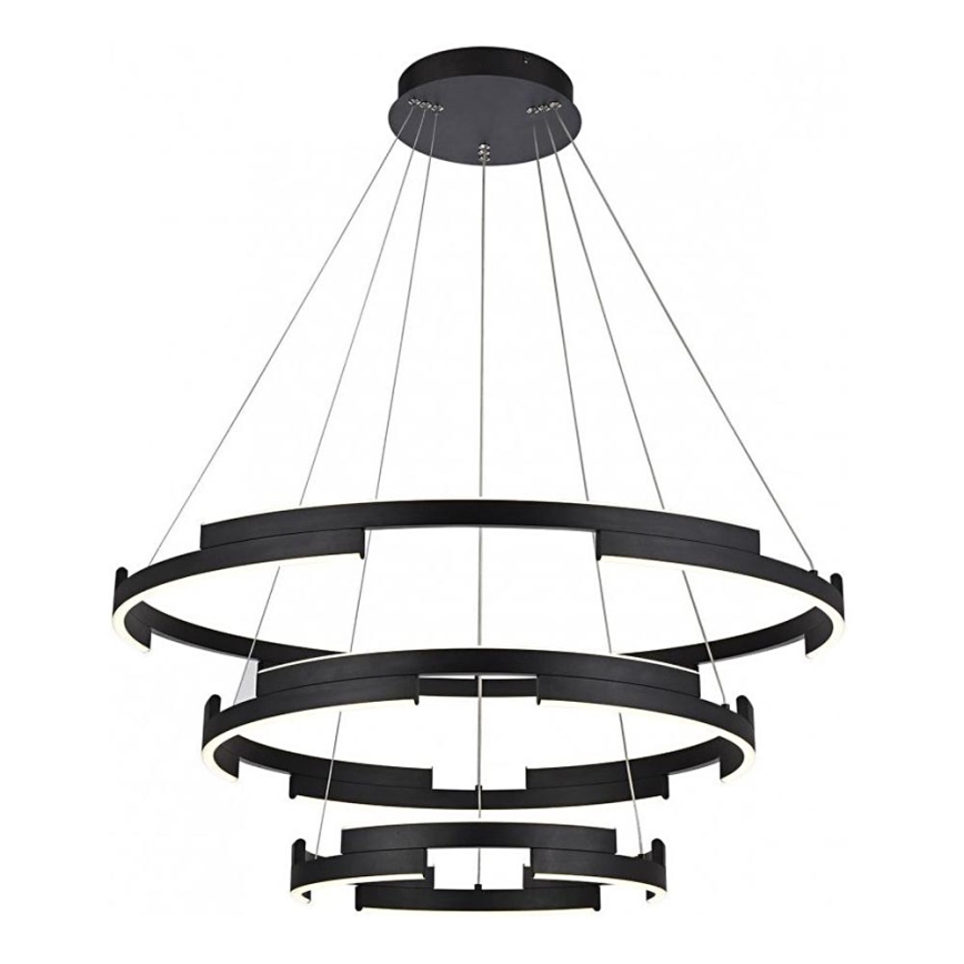 Redo 01-3182 - Lampadario a sospensione con filo LED dimmerabile CASTLE LED/80W/230V nero