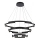 Redo 01-3182 - Lampadario a sospensione con filo LED dimmerabile CASTLE LED/80W/230V nero