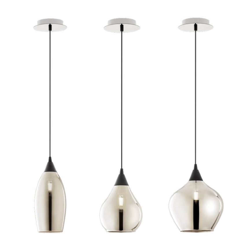 Redo 01-3190 - Lampadario a sospensione con filo TANNER 1xE14/28W/230V diametro 15 cm