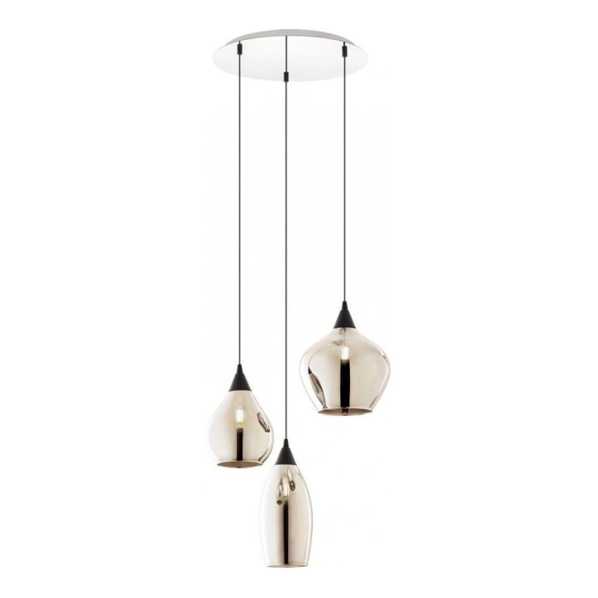 Redo 01-3192 - Lampadario a sospensione con filo TANNER 3xE14/28W/230V diametro 37,6 cm